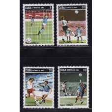 CUBA 1983 AEREO SERIE COMPLETA DE ESTAMPILLAS NUEVAS MINT FUTBOL